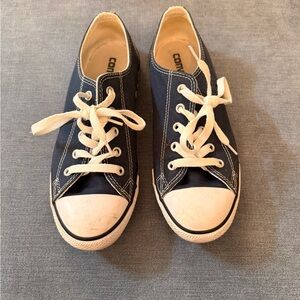 Converse Navy and White Canvas Sneakers size 7